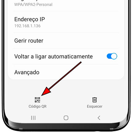 Ver código QR da rede Wifi