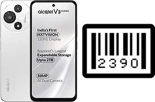 Como saber o número de série no alcatel V3 Classic