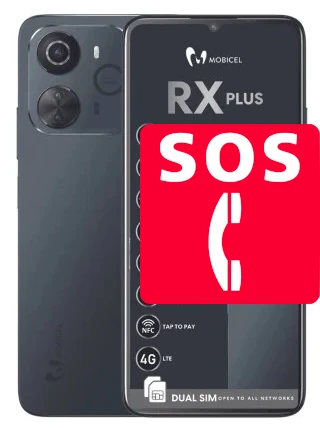Chamadas de emergência no Mobicel RX Plus