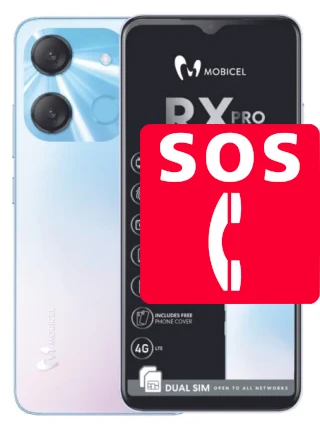 Chamadas de emergência no Mobicel RX Pro