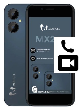 Faça chamadas de vídeo com um Mobicel MX2 Plus