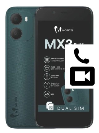 Faça chamadas de vídeo com um Mobicel MX3 Plus