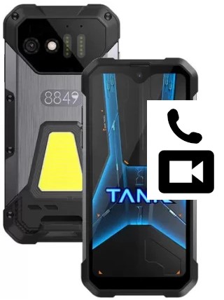 Faça chamadas de vídeo com um Unihertz 8849 Tank Mini 1