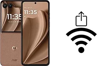 Como gerar um código QR com a senha Wifi em um Motorola Razr+ 2025