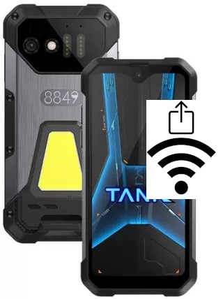 Como gerar um código QR com a senha Wifi em um Unihertz 8849 Tank Mini 1